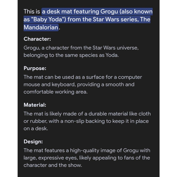 Grogu The Mandalorian Desk‎ Mat, Green - Picture 5 of 5